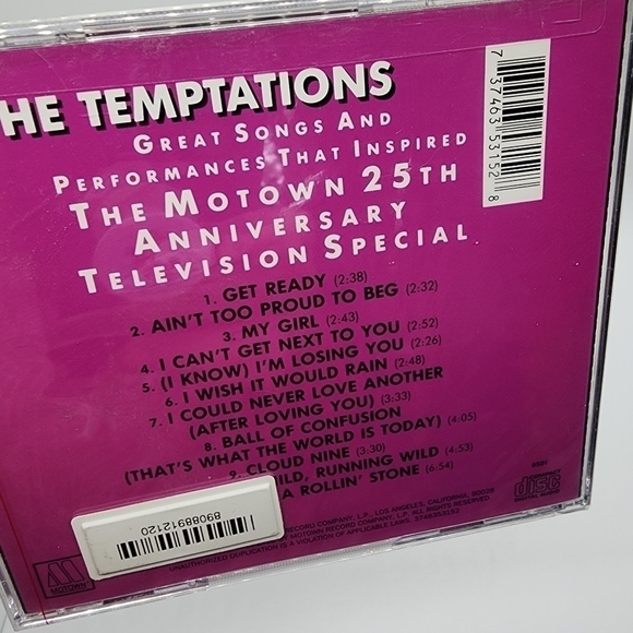 NOS Motown Compact Classic The Temptations 25th Anniversary CD 11 tracks - Picture 7 of 7
